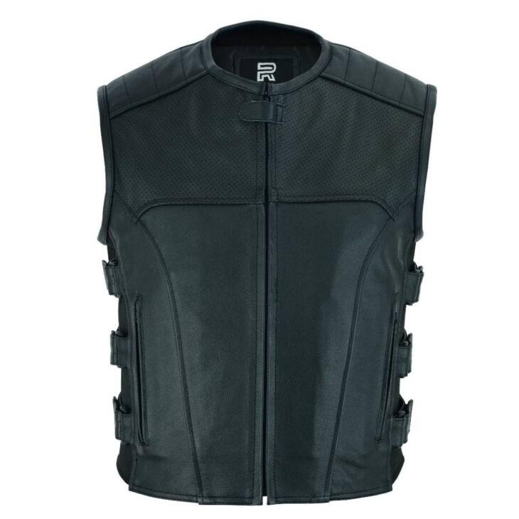 Raxus cowhide leather motorcycle vest, one of our house-brand products