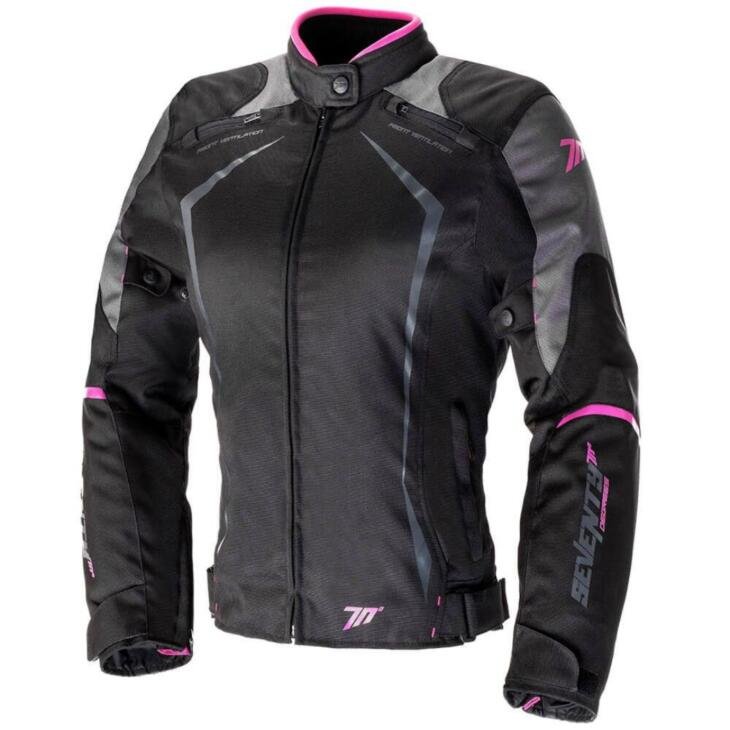 Seventy SD-JR49 women's short racing motorcycle jacket in pink