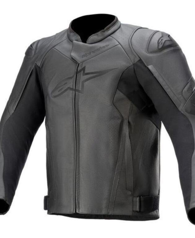 ALPINESTAR FASTER V2 LEATHER MOTORCYCLE JACKET BLACK