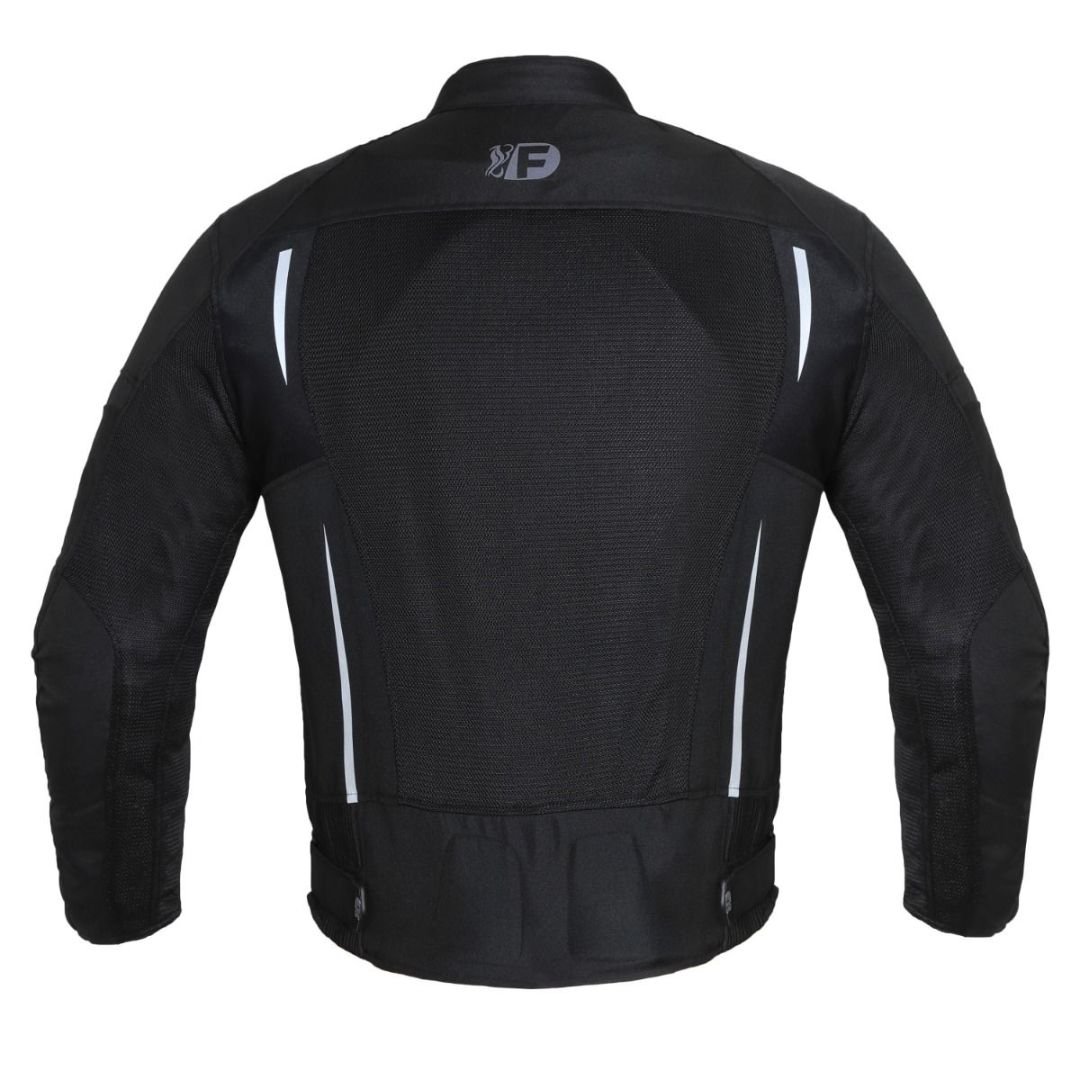 Freeday Men's Summer Motorcycle Jacket V-150 Black - Image 3