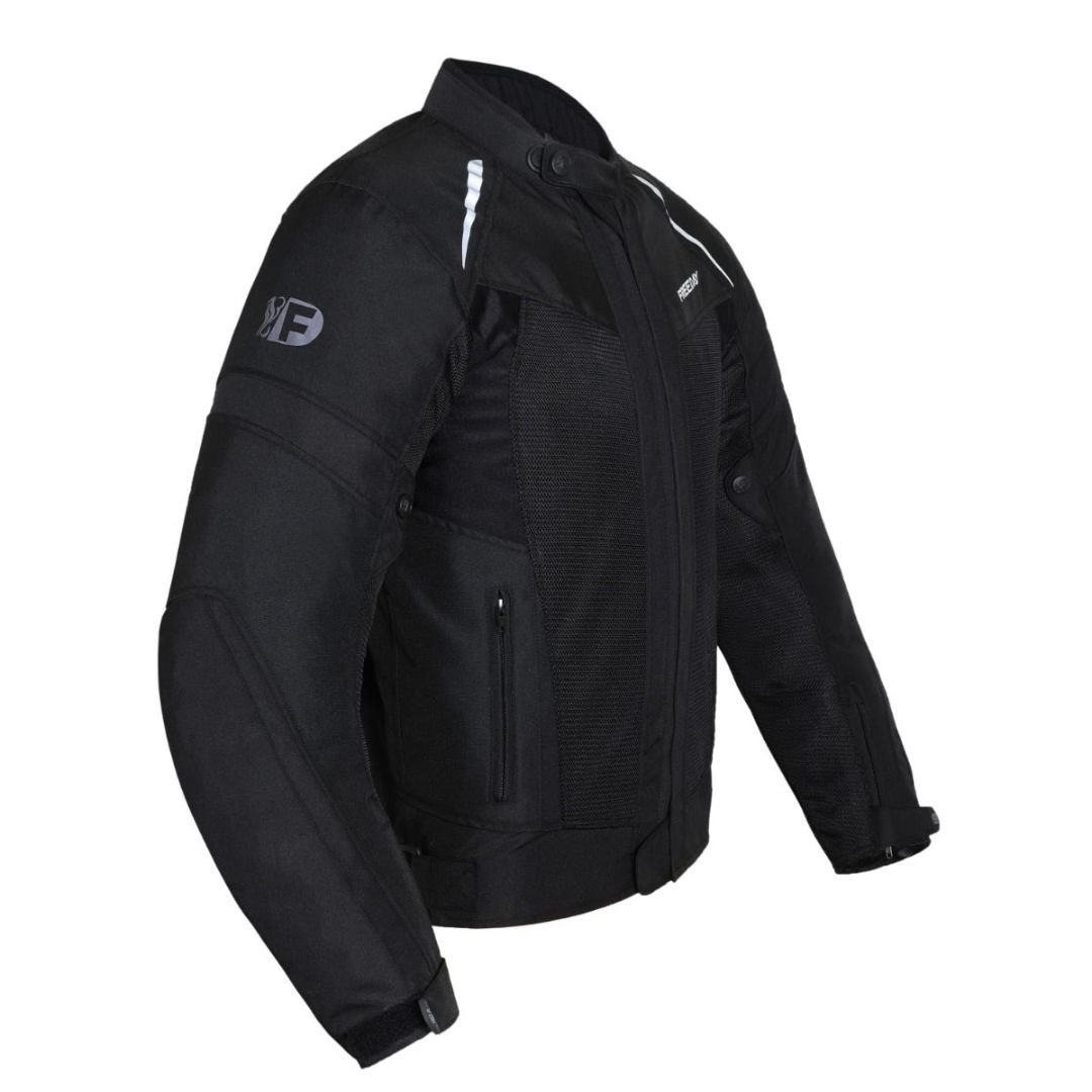 Freeday Men's Summer Motorcycle Jacket V-150 Black - Image 2