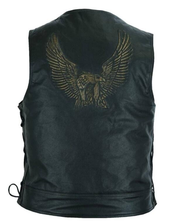RAXUS EAGLE STYLE MOTORCYCLE VEST FOR MEN
