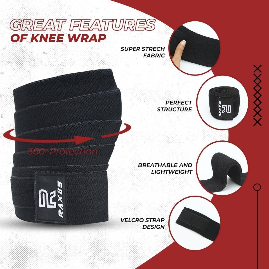 RAXUS Knee Support Bandage for Weight Lifting - Image 2