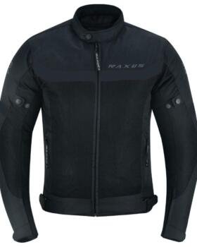 RAXUS MEN'S SUMMER MOTORCYCLE JACKET STORM COLD - BLACK
