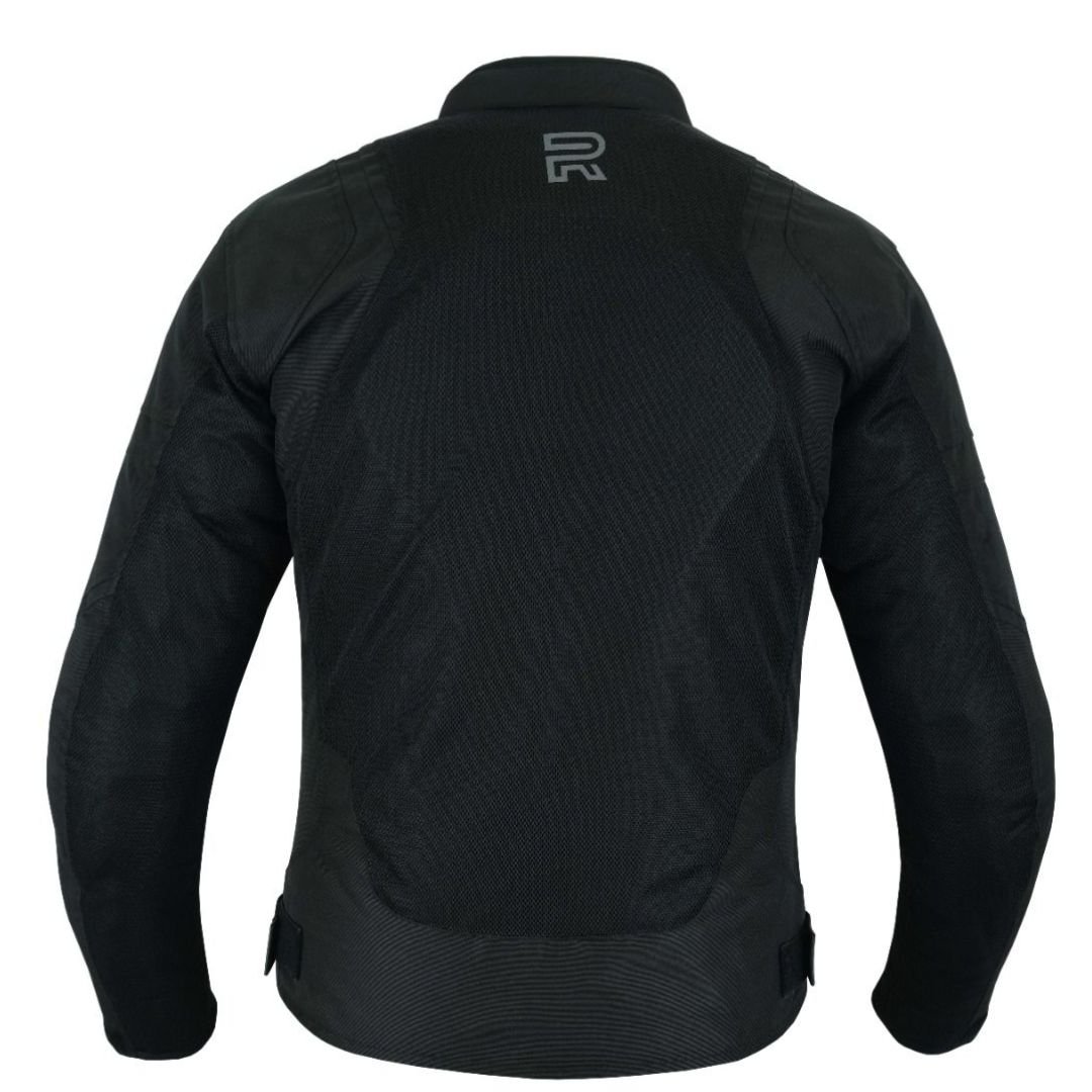 RAXUS MEN'S SUMMER MOTORCYCLE JACKET TRACK COOL PRO- BLACK - Image 3