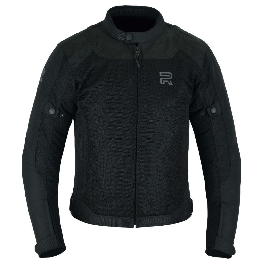 RAXUS MEN'S SUMMER MOTORCYCLE JACKET TRACK COOL PRO- BLACK