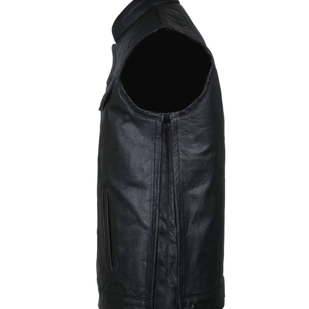 RAXUS MOTORCYCLE VEST COWHIDE DIAMOND K-15 - Image 3