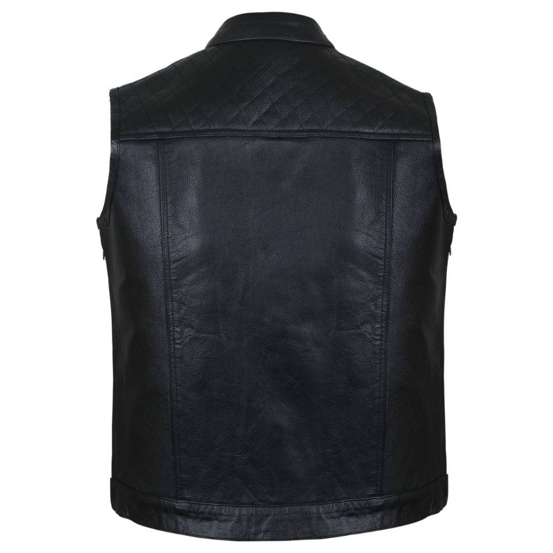 RAXUS MOTORCYCLE VEST COWHIDE DIAMOND K-15 - Image 2
