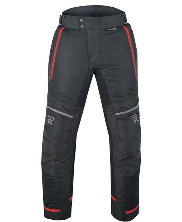 RAXUS PANTALONES DE MOTO HOMBRE VERANO TRACK-COOLPRO ROJO