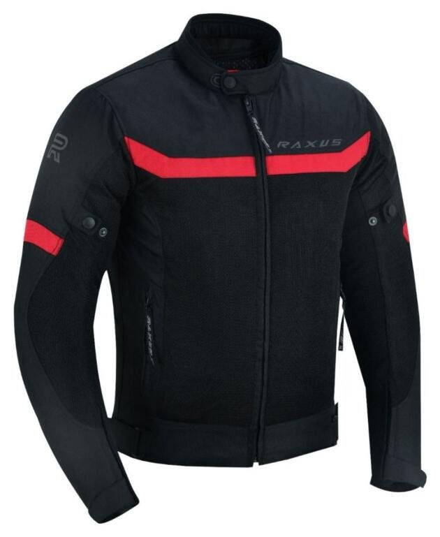 RAXUS STORM COLD MEN'S SUMMER MOTORCYCLE JACKET - RED