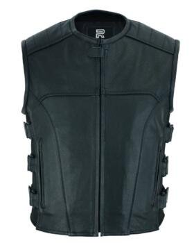 Raxus Cowhide Straps Motorcycle Vest K-20