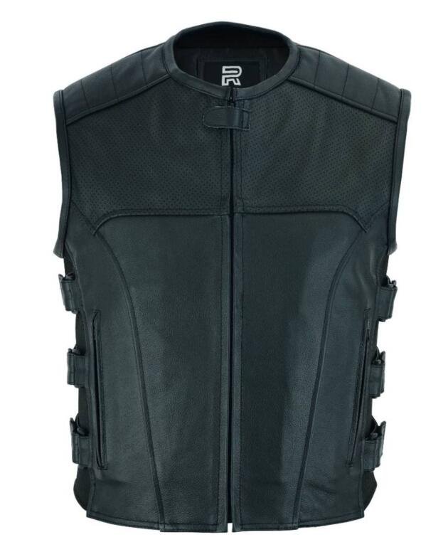 Raxus Cowhide Straps Motorcycle Vest K-20