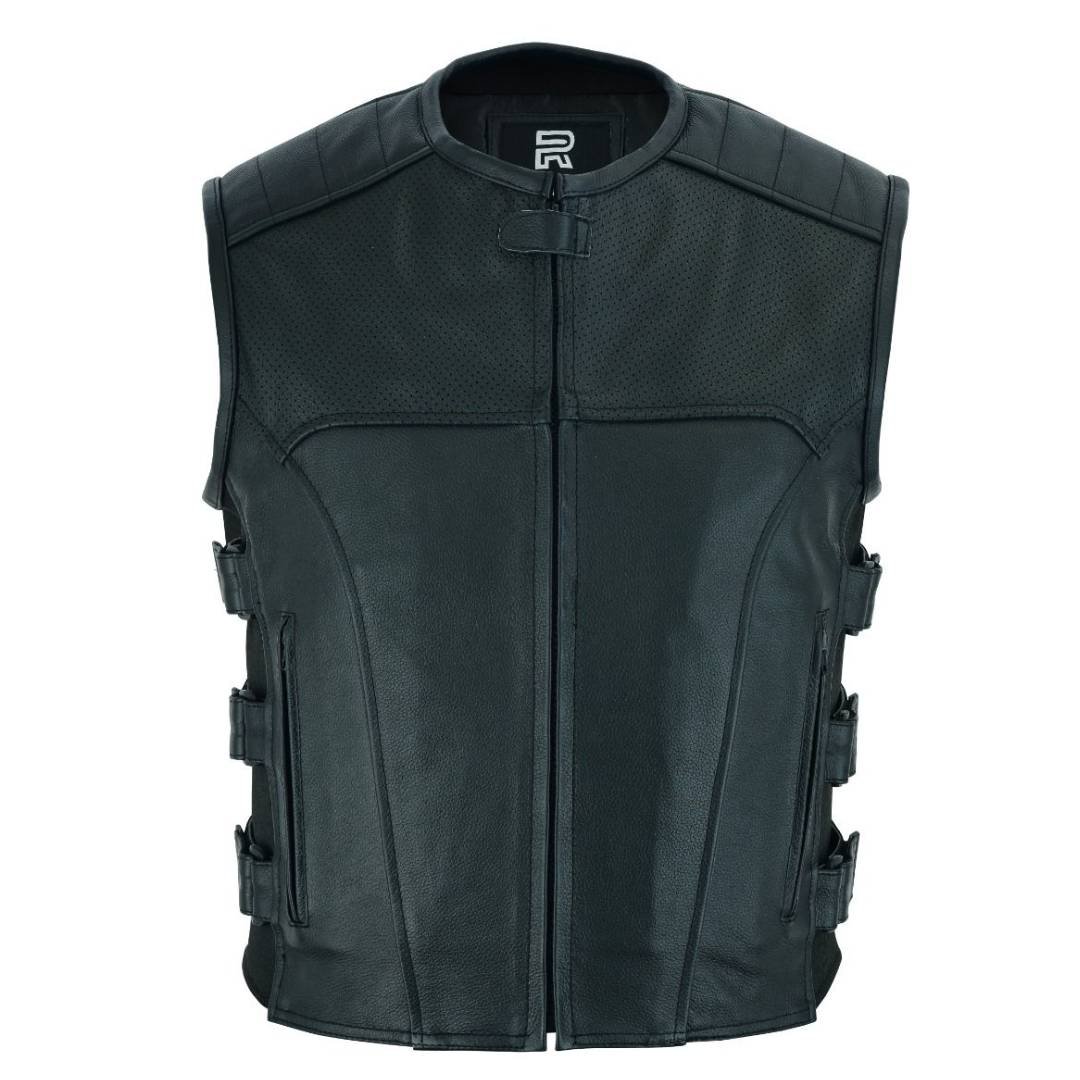 Raxus Cowhide Straps Motorcycle Vest K-20