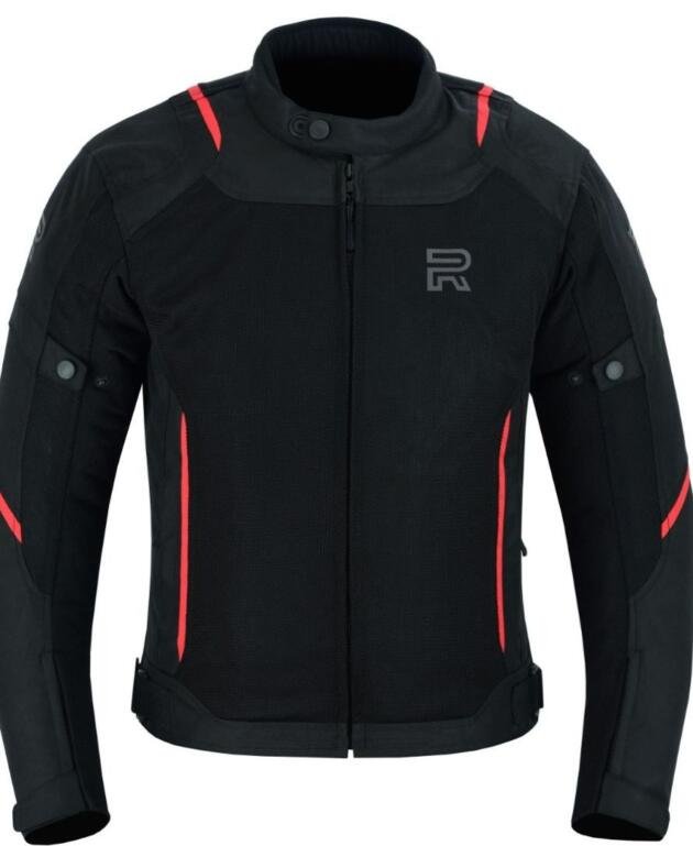 Raxus Men Summer Motorcycle Track Jacket- Red