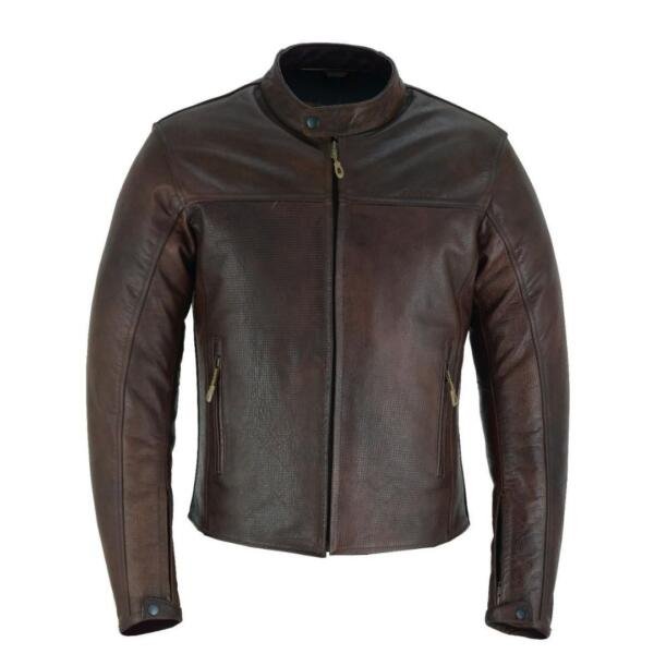 Raxus Motorrad-Lederjacke für Herren