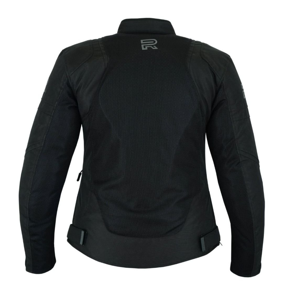 Raxus Summer Motorcycle Jacket Women Track- Black - Image 3