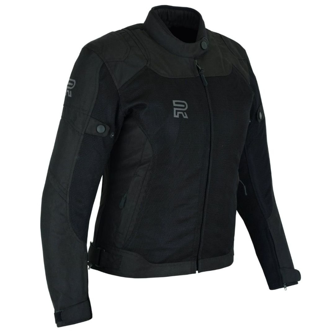 Raxus Summer Motorcycle Jacket Women Track- Black - Image 2