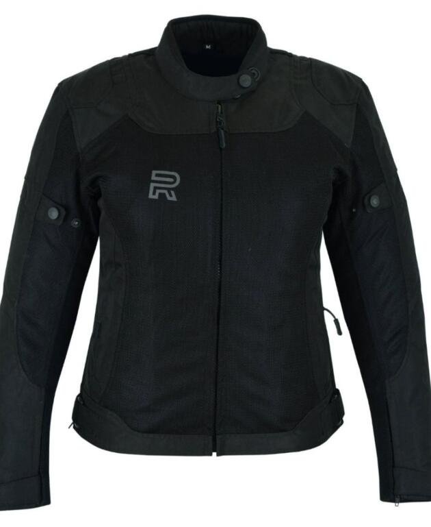 Raxus Summer Motorcycle Jacket Women Track- Black