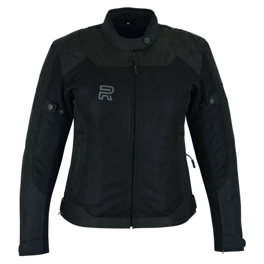 Raxus Summer Motorcycle Jacket Women Track- Black