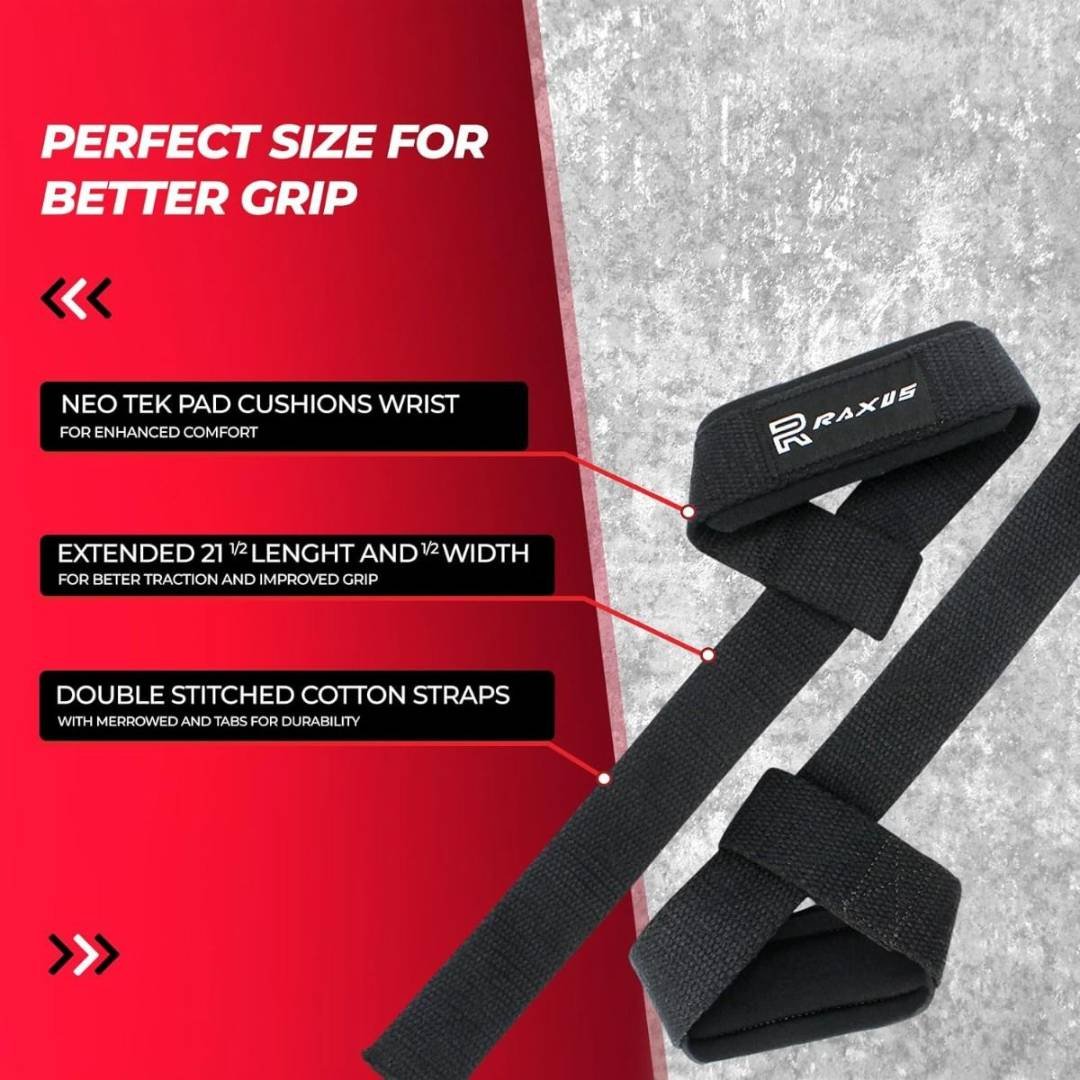 Raxus Weight Lifting Straps with Padded Support - Image 10
