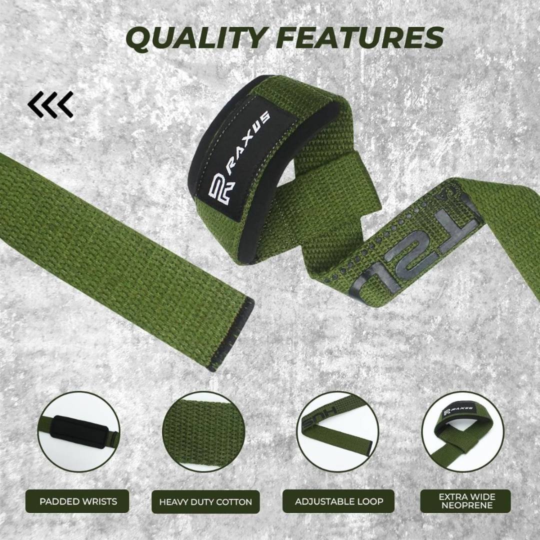 Raxus Weight Lifting Straps with Padded Support - Image 4