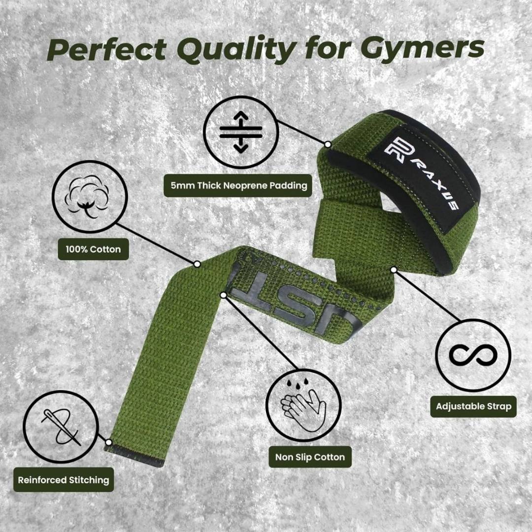Raxus Weight Lifting Straps with Padded Support - Image 2