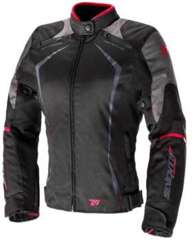 SEVENTY WOMEN'S SHORT RACING RED MOTORCYCLE JACKET SD-JR49