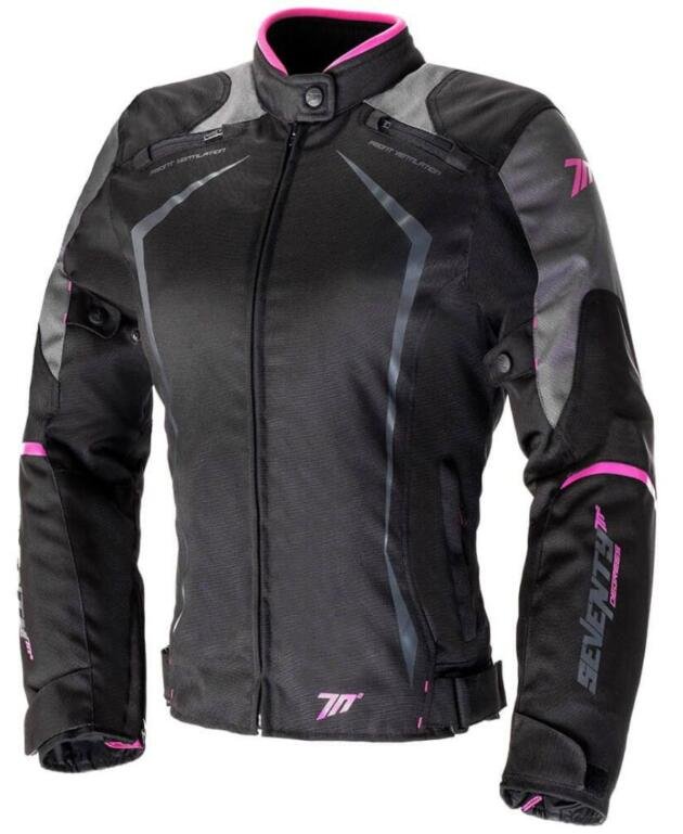 SEVENTY WOMEN'S SHORT RACING SD-JR49 MOTORCYCLE JACKET PINK