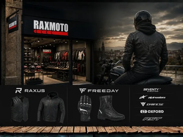 Raxus vintage leather motorcycle jacket from the RAXMOTO range