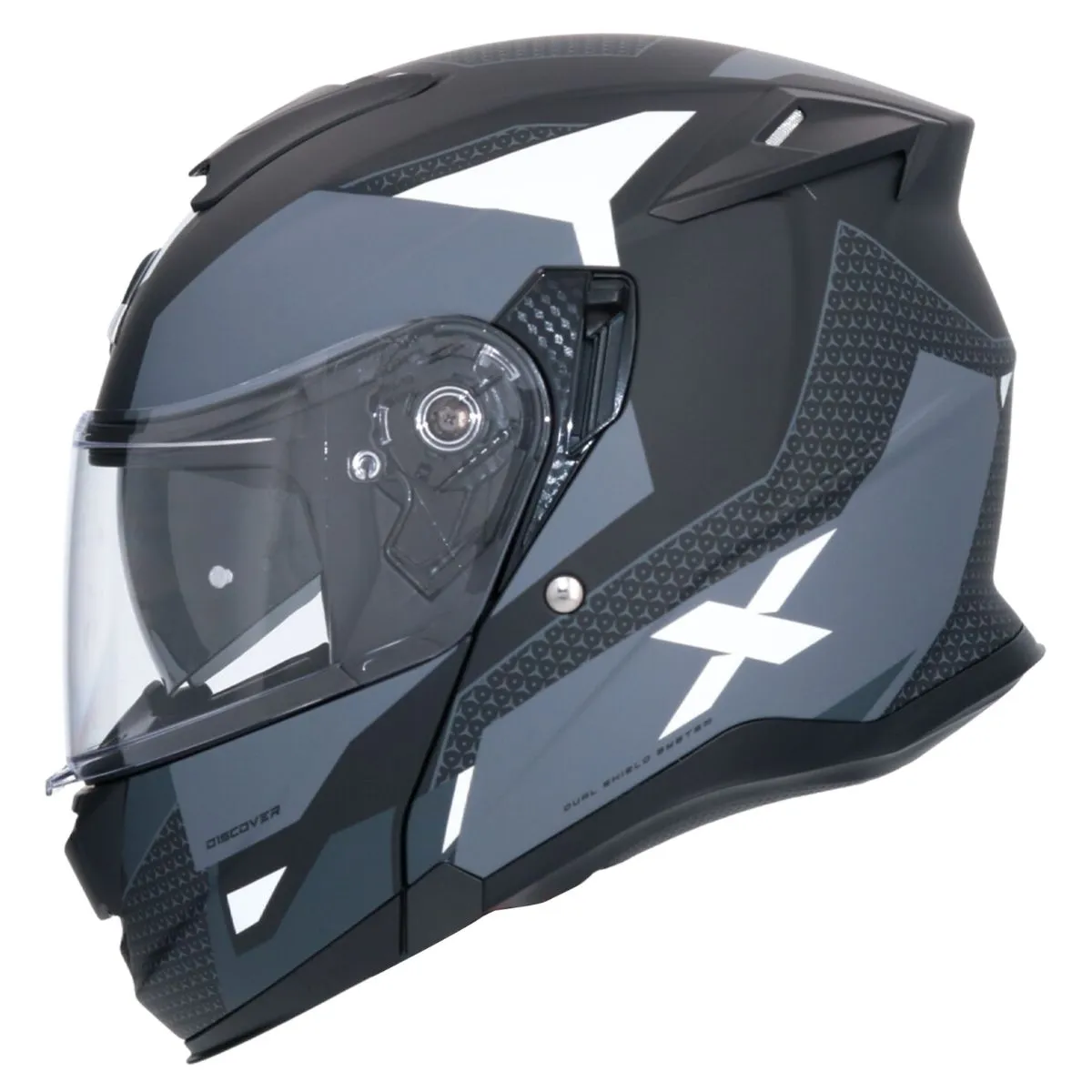 AXOR Discover Flip-Up Helmet – Grey Black | ECE 22.06 Certified Modular - Image 4