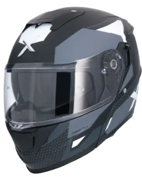 AXOR Discover Flip Up Helmet Left Side View Grey Black