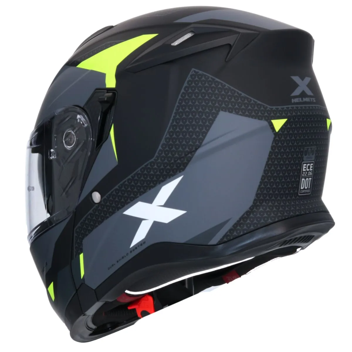 AXOR Discover Route Flip-Up Helmet – Matt Black Fluor Yellow - Image 2