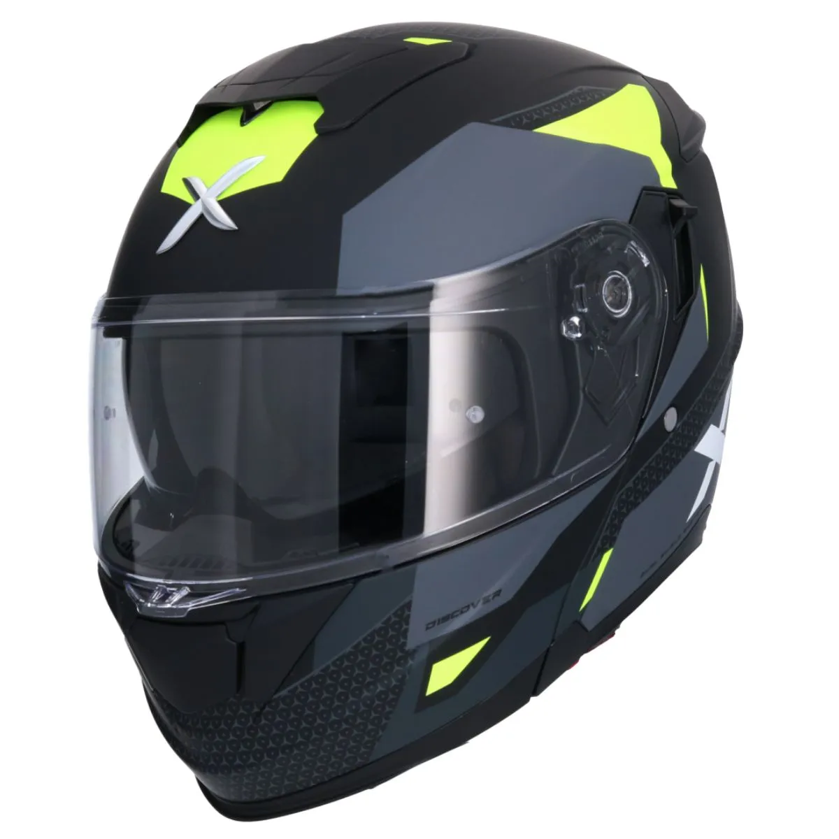 AXOR Discover Route Flip-Up Helmet – Matt Black Fluor Yellow - Image 5