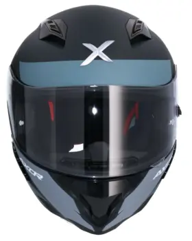 AXOR Hunter Turbo Full Face Helmet – Matt Black Grey | ECE 22.06 Certified