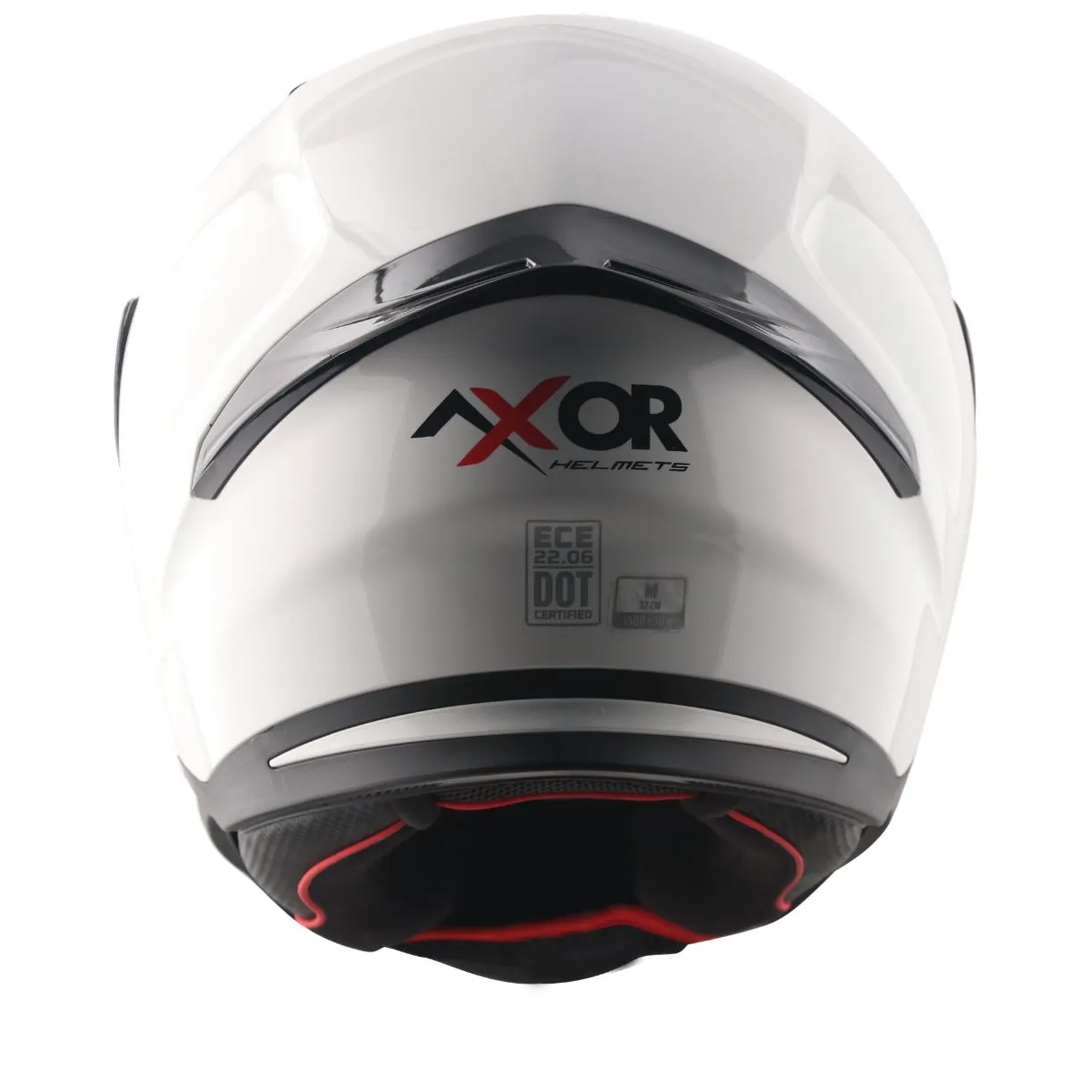 AXOR SH-890 Hunter Helmet Rear Angle View White Pearl