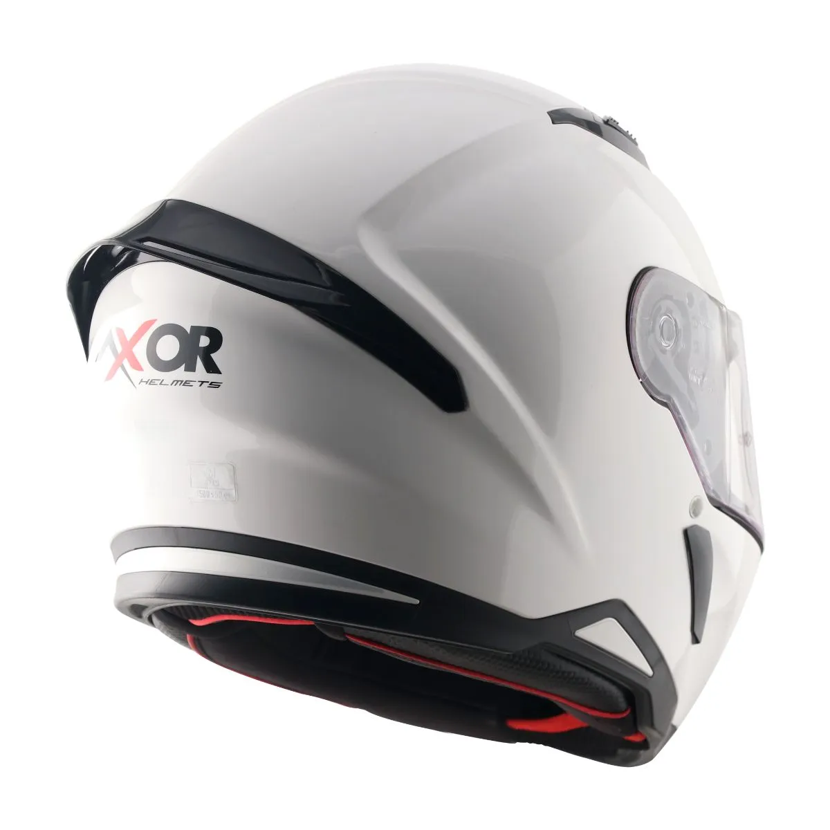 AXOR SH-890 Hunter Helmet Rear Angle View White Pearl
