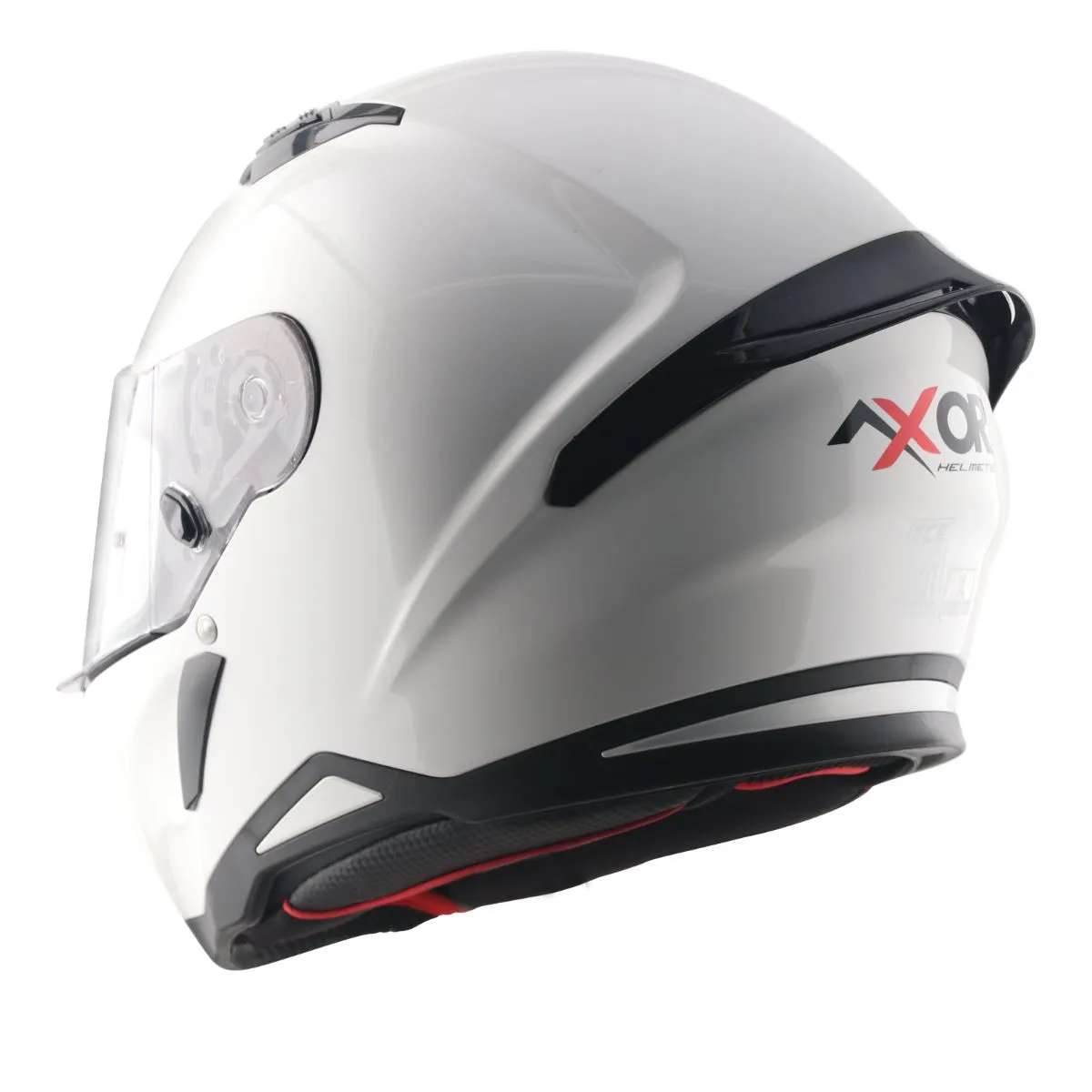 AXOR SH-890 Hunter Helmet Rear Angle View White Pearl