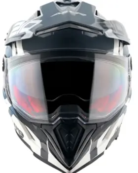 AXOR X-Cross Adventure Helmet White Grey Front View