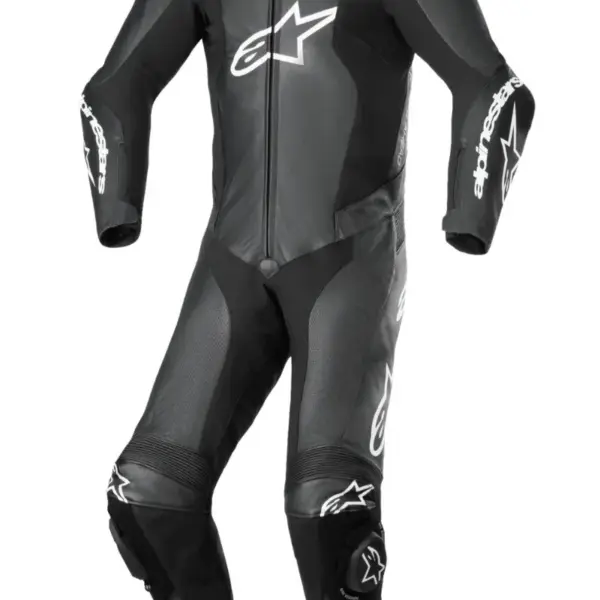 Alpinestars GP Force Lurv One Piece Leather Suit Black front view