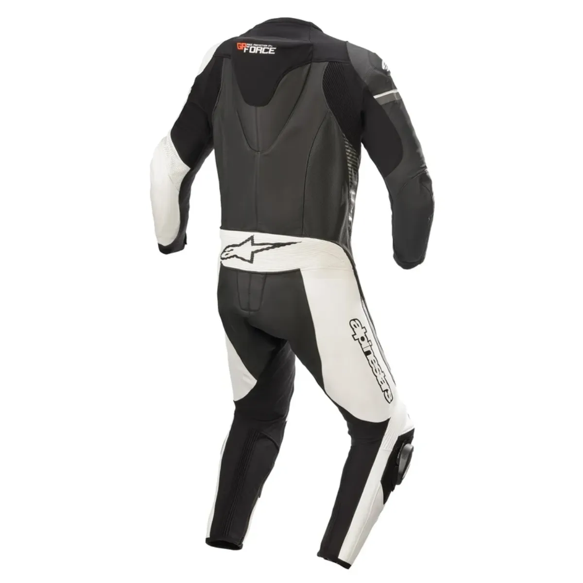 Alpinestars GP Force Phantom One Piece Leather Suit Negre Blanc Gris posterior View