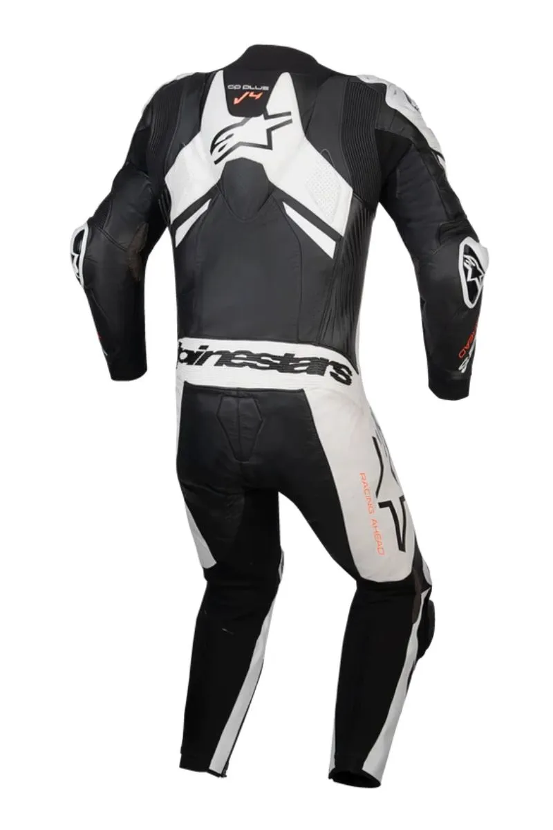 Alpinestars GP Plus V4 Sprint uno Piece cuero mono rojo Fluo trasero view
