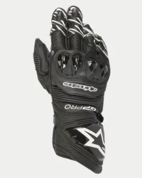 Alpinestars GP Pro RS3 Racing Gloves Black Front View