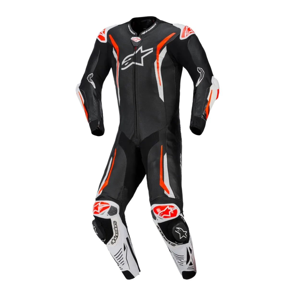 Alpinestars GP Tech V5 One Piece Leather Suit Black Front View
