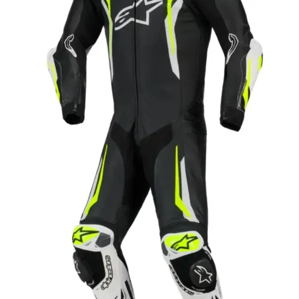Alpinestars GP Tech V5 One Piece Leather Suit Green front view