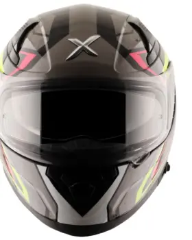 AXOR Apex Road Trip Full Face Helmet Black Grey front view
