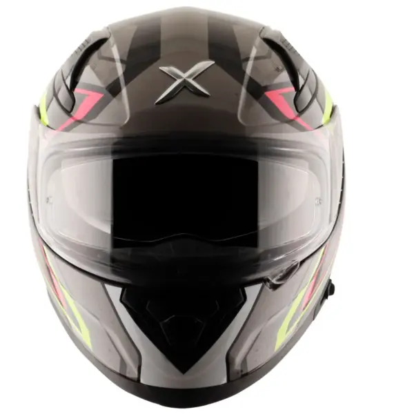 AXOR Apex Road Trip Full Face Helmet Black Grey front view