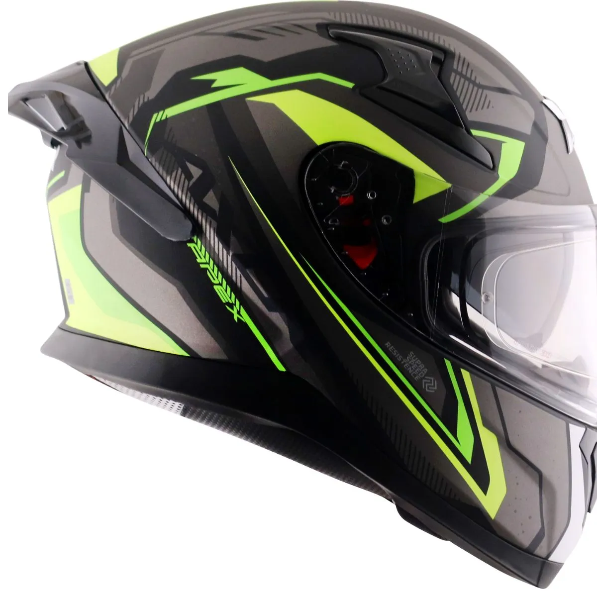 AXOR Apex Road Trip Full Face Helmet Black Yellow right side view