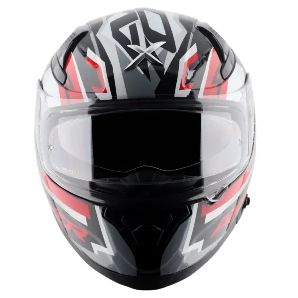 AXOR Apex Streak Full Face Helmet Black Red front view