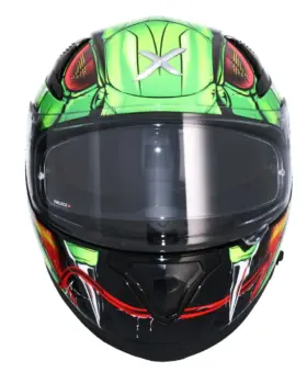 AXOR Apex Venomous Full Face Helmet Black Green front view