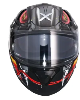 AXOR Apex Venomous Full Face Helmet Matt Black Grey front view